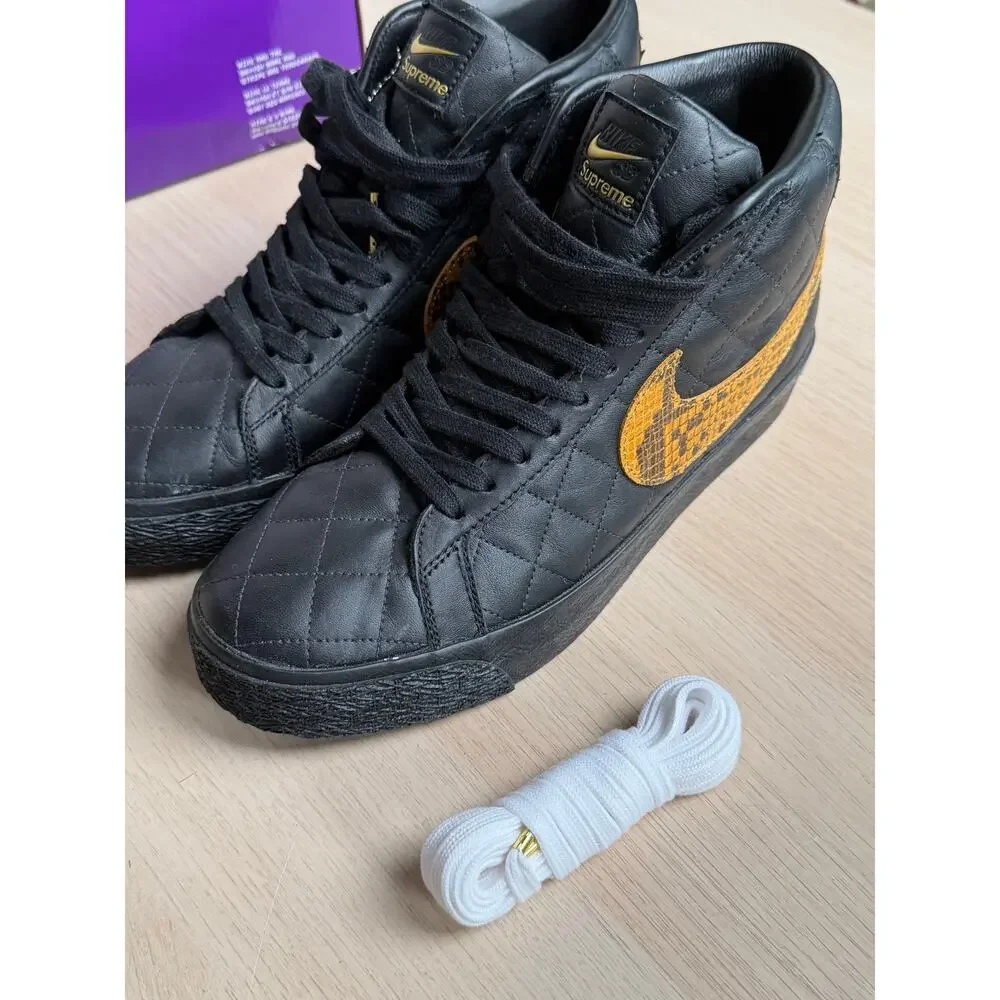 Supreme x Nike SB Blazer Mid Black Sneaker Size 7.5 - New